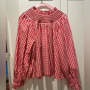 Hunter bells Hayes gingham blouse size L